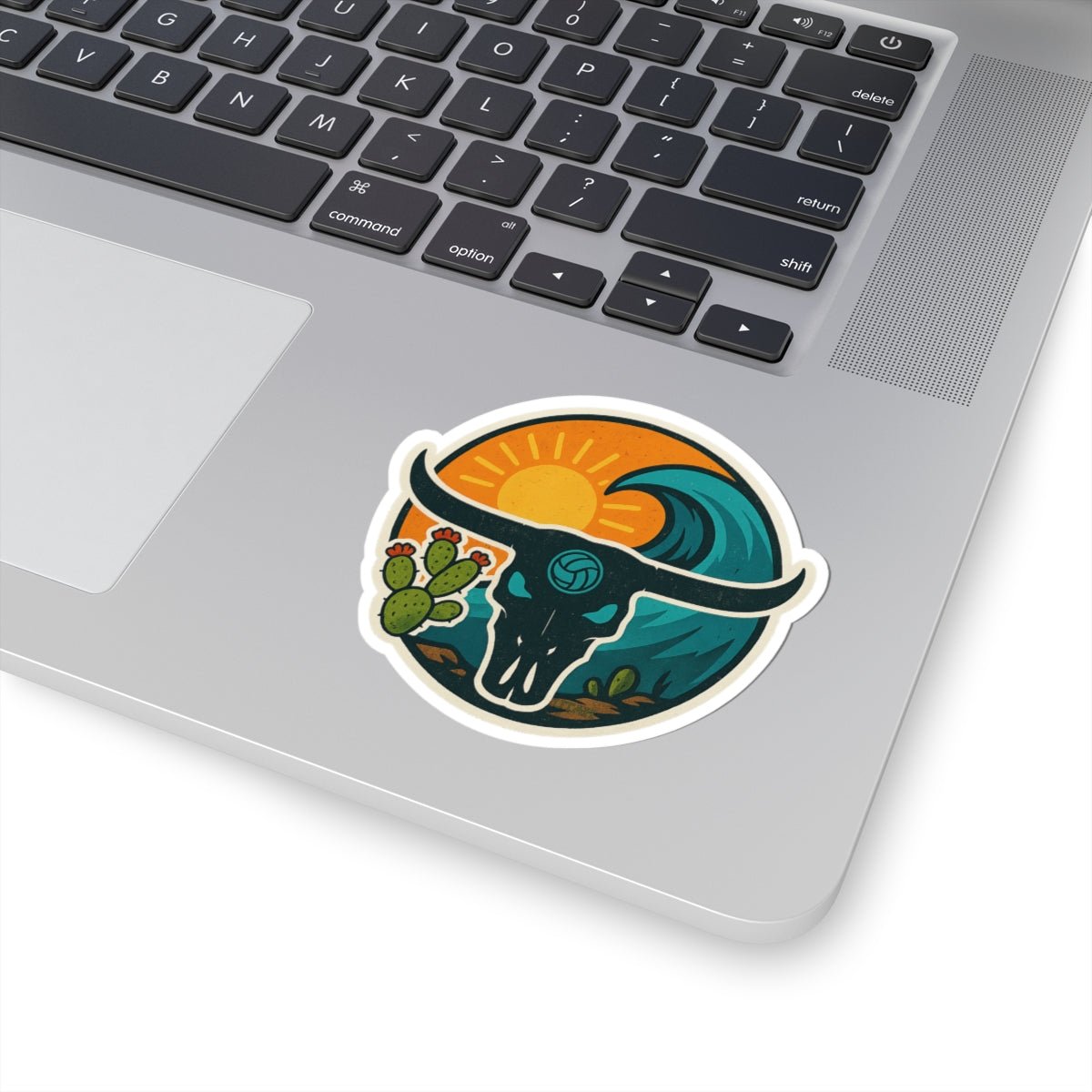 Desert Wave Longhorn Vinyl Sticker | Spike & Surf Co. - Spike and Surf Co