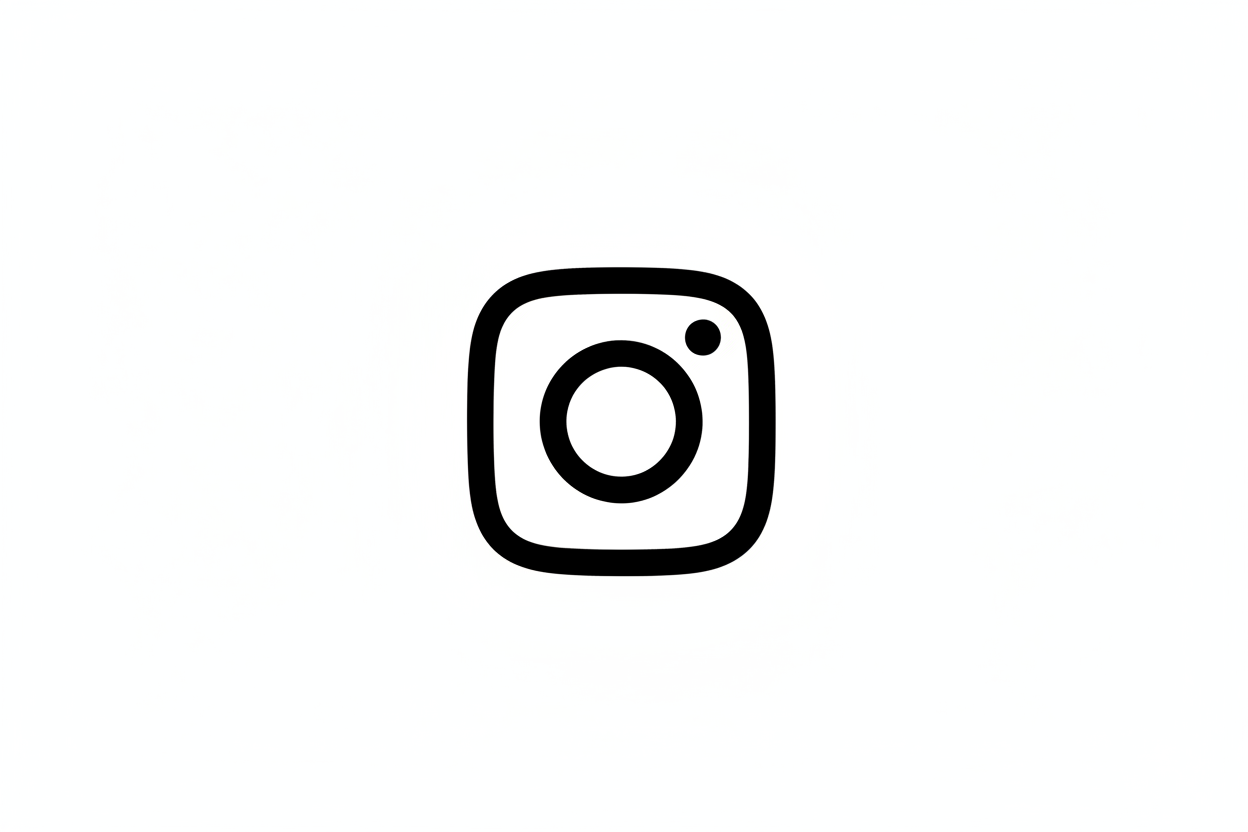 instagram logo in black