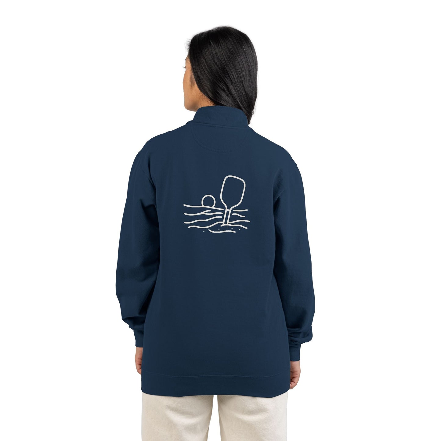 Pickleball Wave heavyweight crewneck sweatshirt – True Navy