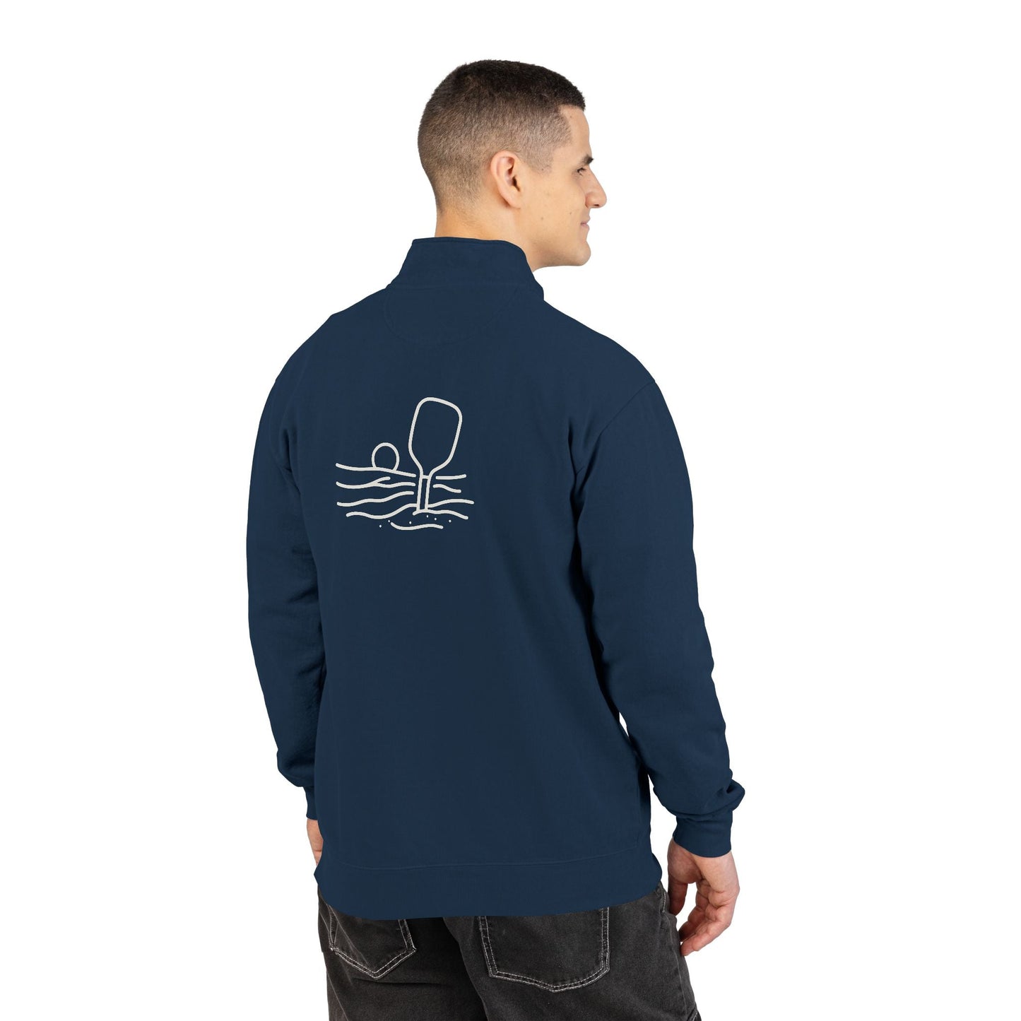 Pickleball Wave heavyweight crewneck sweatshirt – True Navy