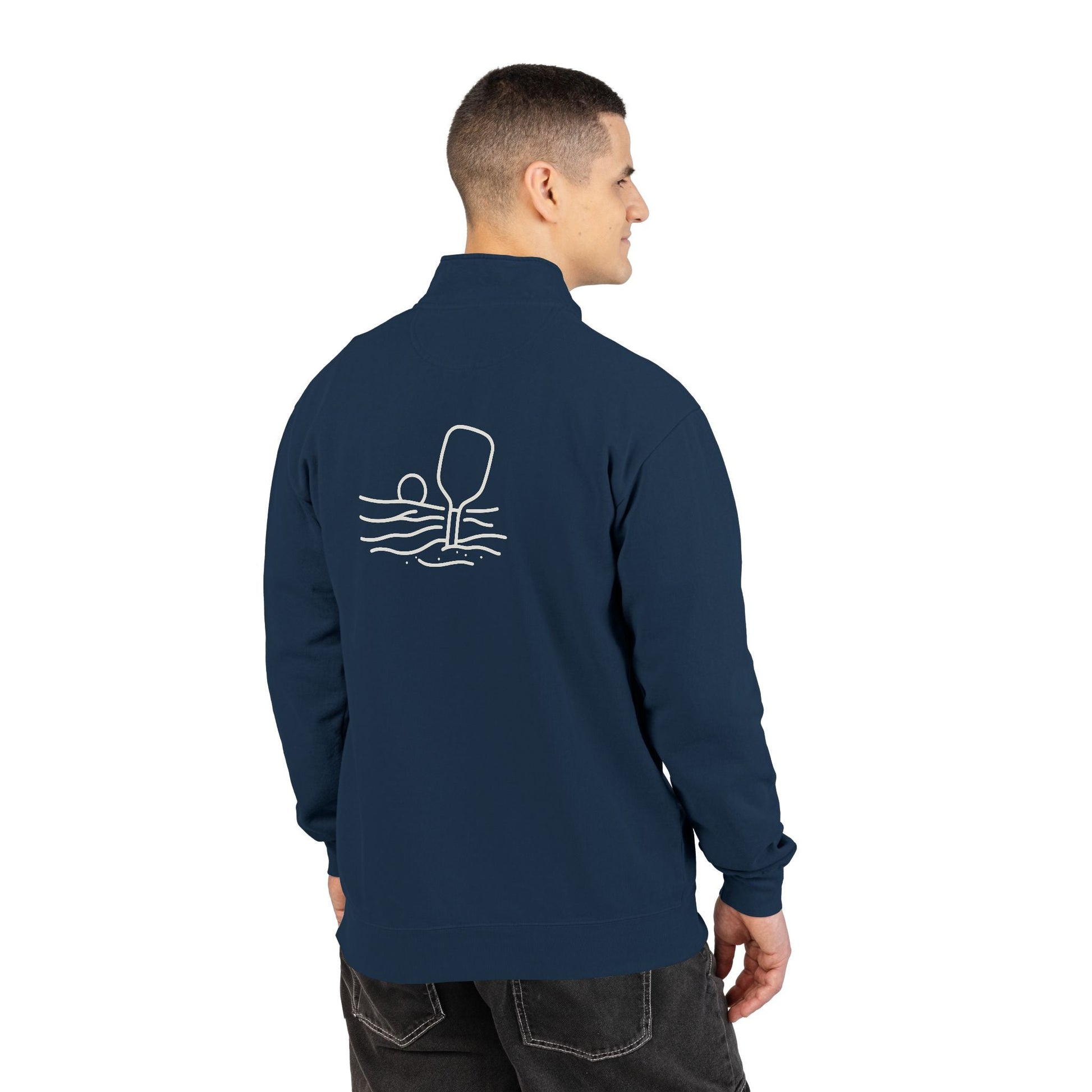 Pickleball Wave heavyweight crewneck sweatshirt – True Navy