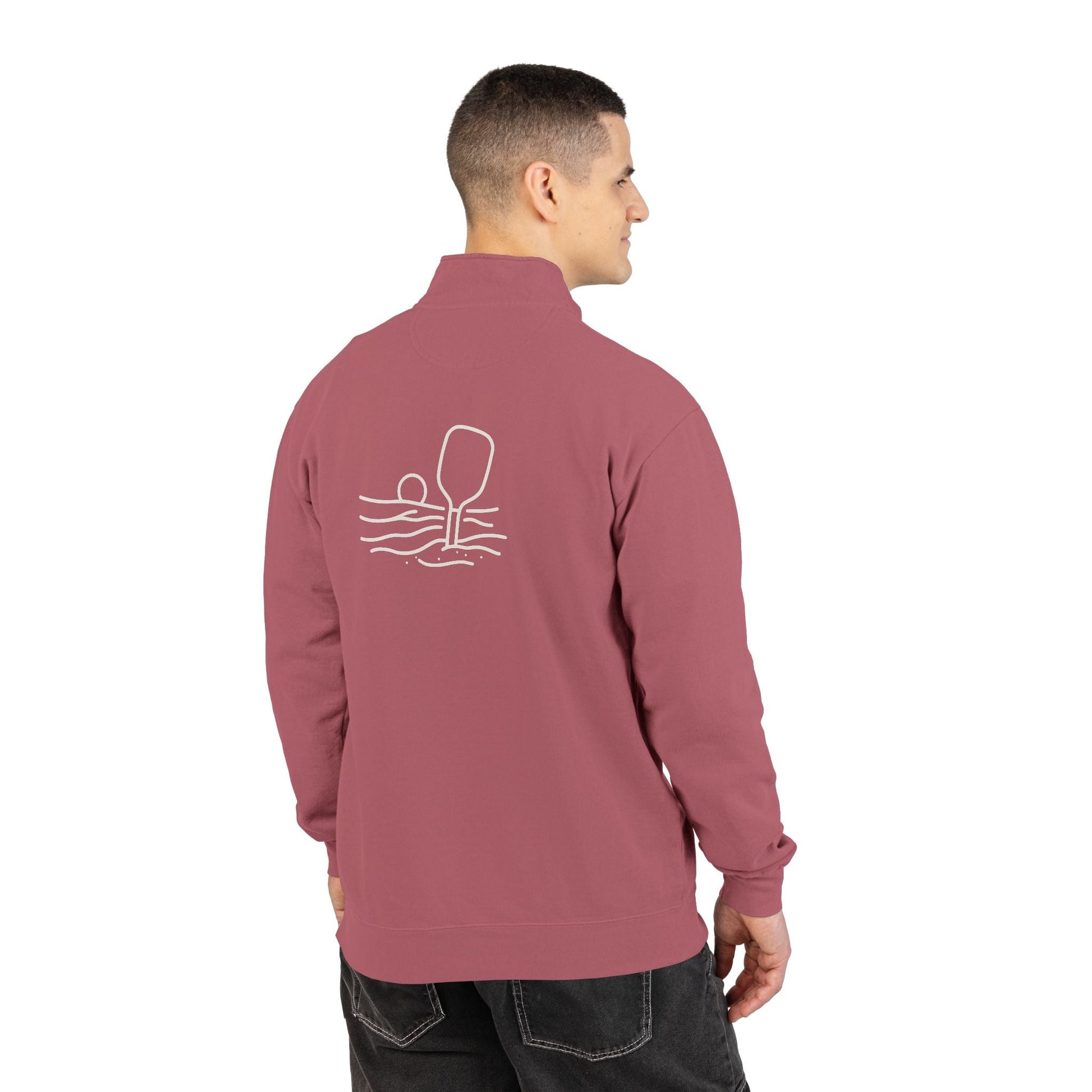 Pickleball Wave heavyweight crewneck sweatshirt – Crimson