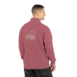 Pickleball Wave heavyweight crewneck sweatshirt – Crimson