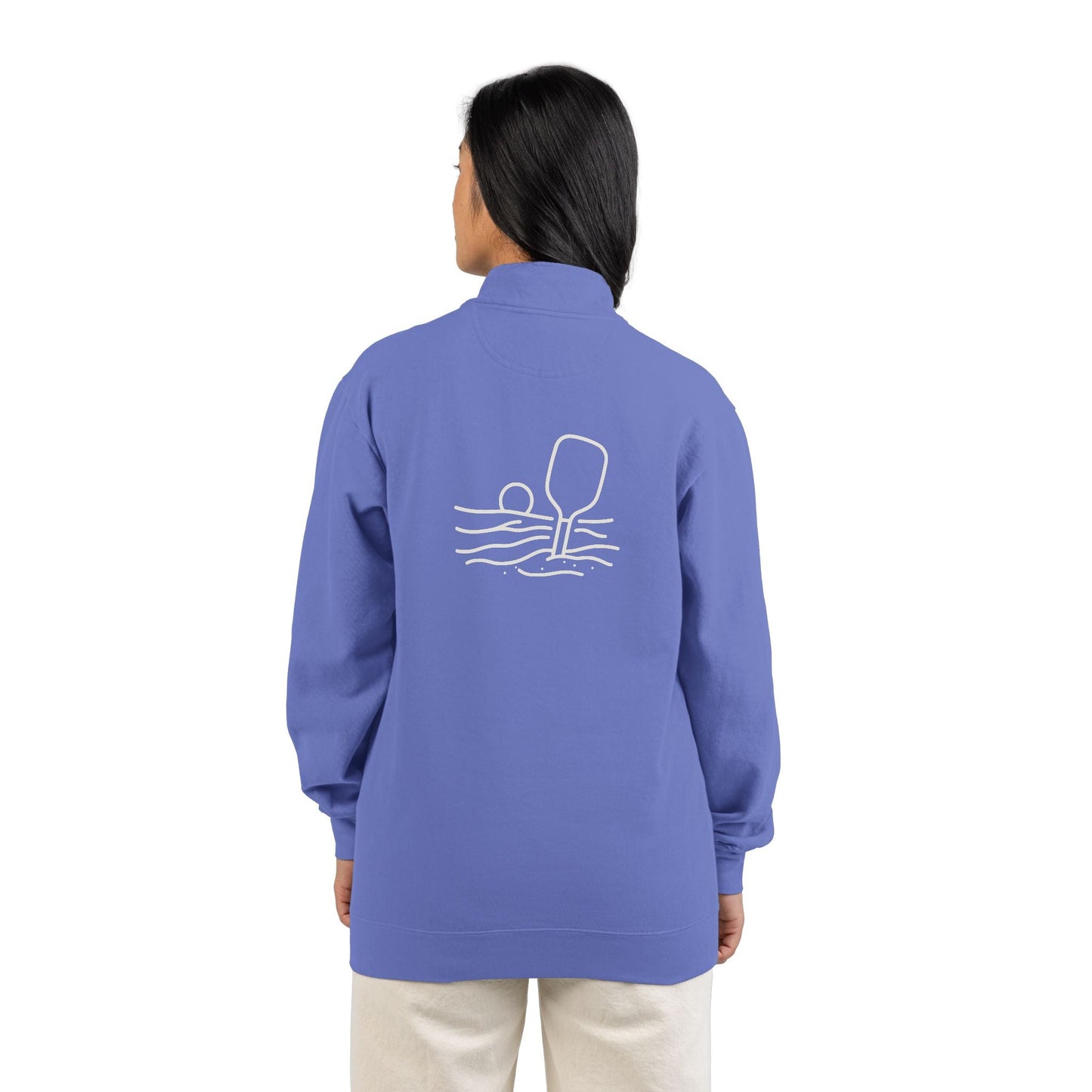 Pickleball Wave heavyweight crewneck sweatshirt – Flo Blue