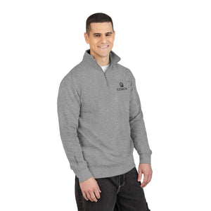 Premium Volleyball Coaches Club Embroidered Fleece Quarter - Zip Pullover - Spike and Surf Co