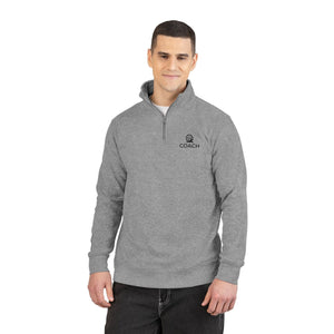 Premium Volleyball Coaches Club Embroidered Fleece Quarter - Zip Pullover - Spike and Surf Co