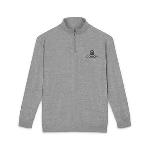 Premium Volleyball Coaches Club Embroidered Fleece Quarter - Zip Pullover - Spike and Surf Co