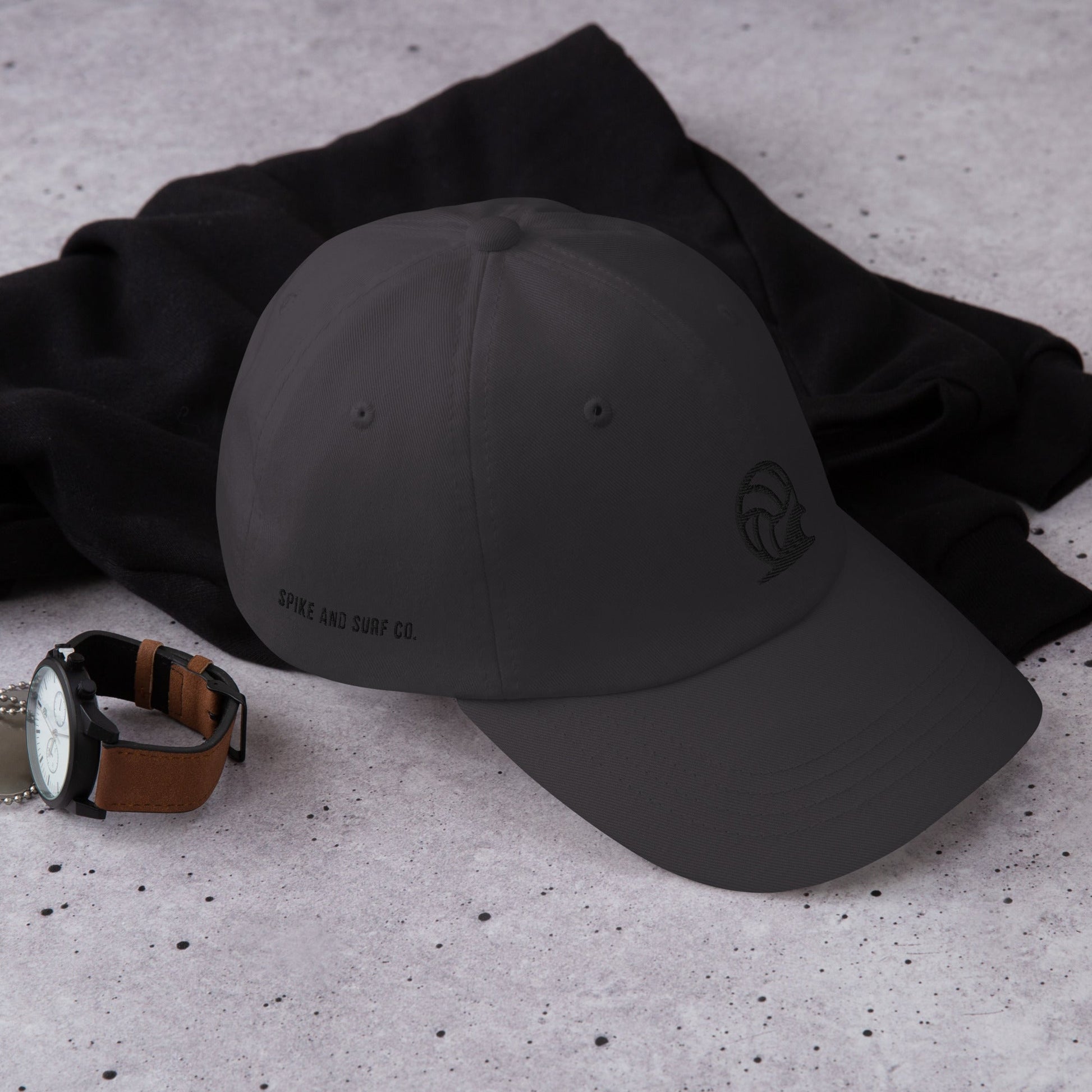 Spike & Surf Co. Embroidered Classic Dad Hat - Dark Grey