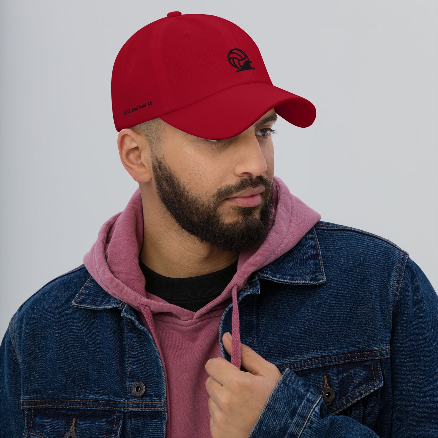 Spike & Surf Co. Embroidered Classic Dad Hat - Cranberry