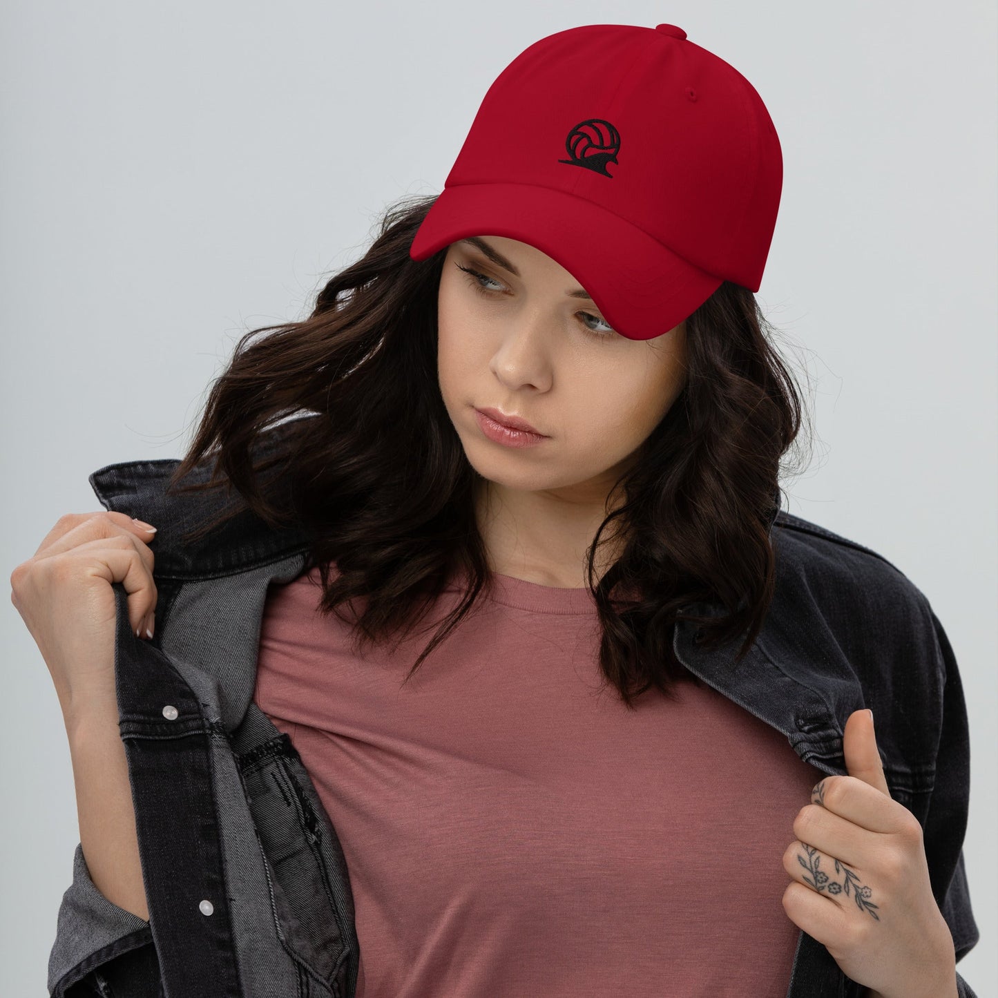 Spike & Surf Co. Embroidered Classic Dad Hat - Cranberry