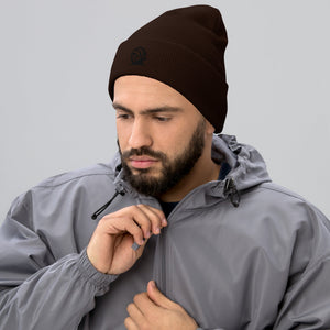 Spike & Surf Co. Embroidered Cuffed Beanie - Brown