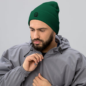 Spike & Surf Co. Embroidered Cuffed Beanie - Spruce