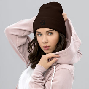 Spike & Surf Co. Embroidered Cuffed Beanie - Brown