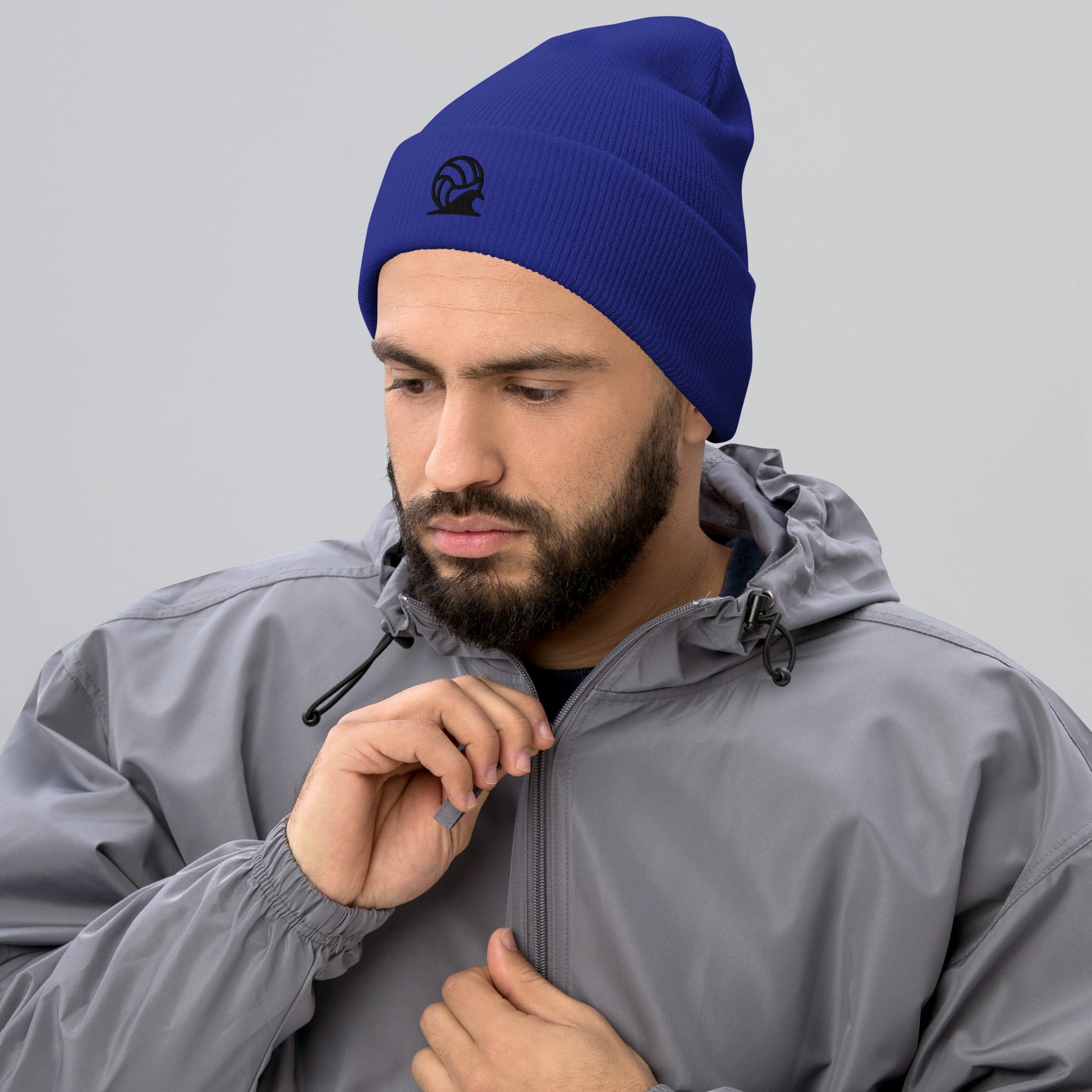 Spike & Surf Co. Embroidered Cuffed Beanie - Royal
