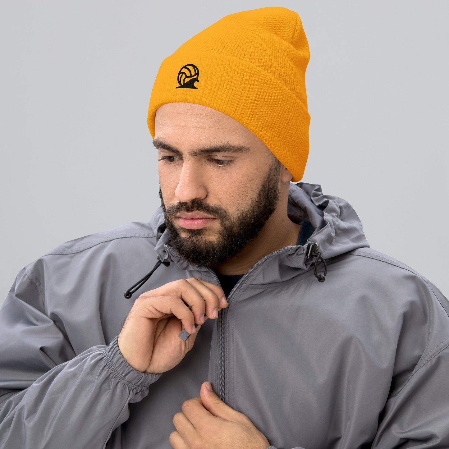 Spike & Surf Co. Embroidered Cuffed Beanie - Gold