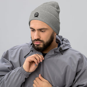 Spike & Surf Co. Embroidered Cuffed Beanie - Heather Grey