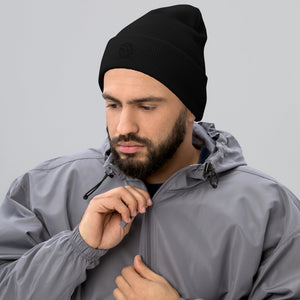 Spike & Surf Co. Embroidered Cuffed Beanie - Black