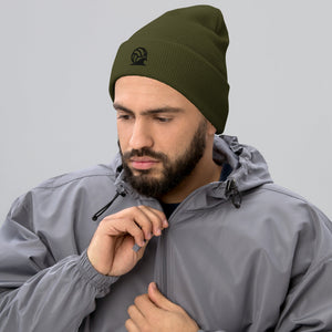 Spike & Surf Co. Embroidered Cuffed Beanie - Olive