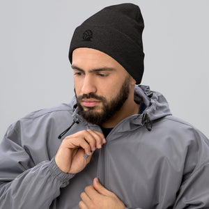 Spike & Surf Co. Embroidered Cuffed Beanie - Dark Grey