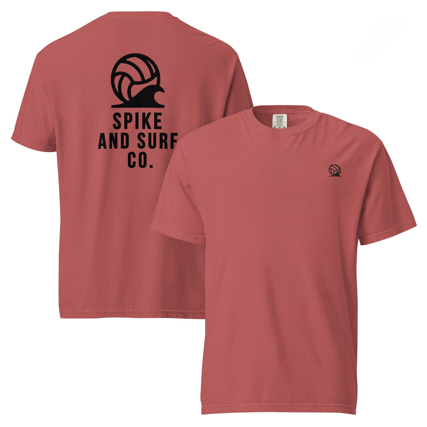 Spike & Surf Co. Embroidered Heavyweight Tee - Crimson