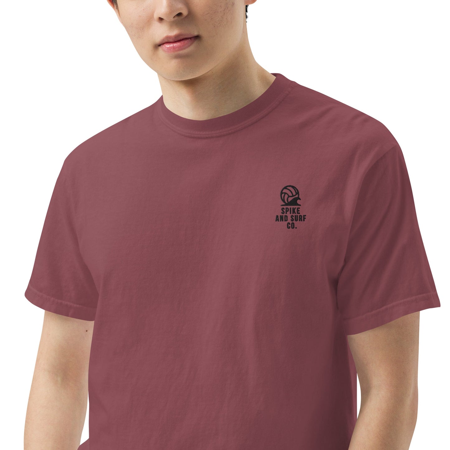 Spike & Surf Co. Embroidered Heavyweight Tee (minimalist version) - Brick