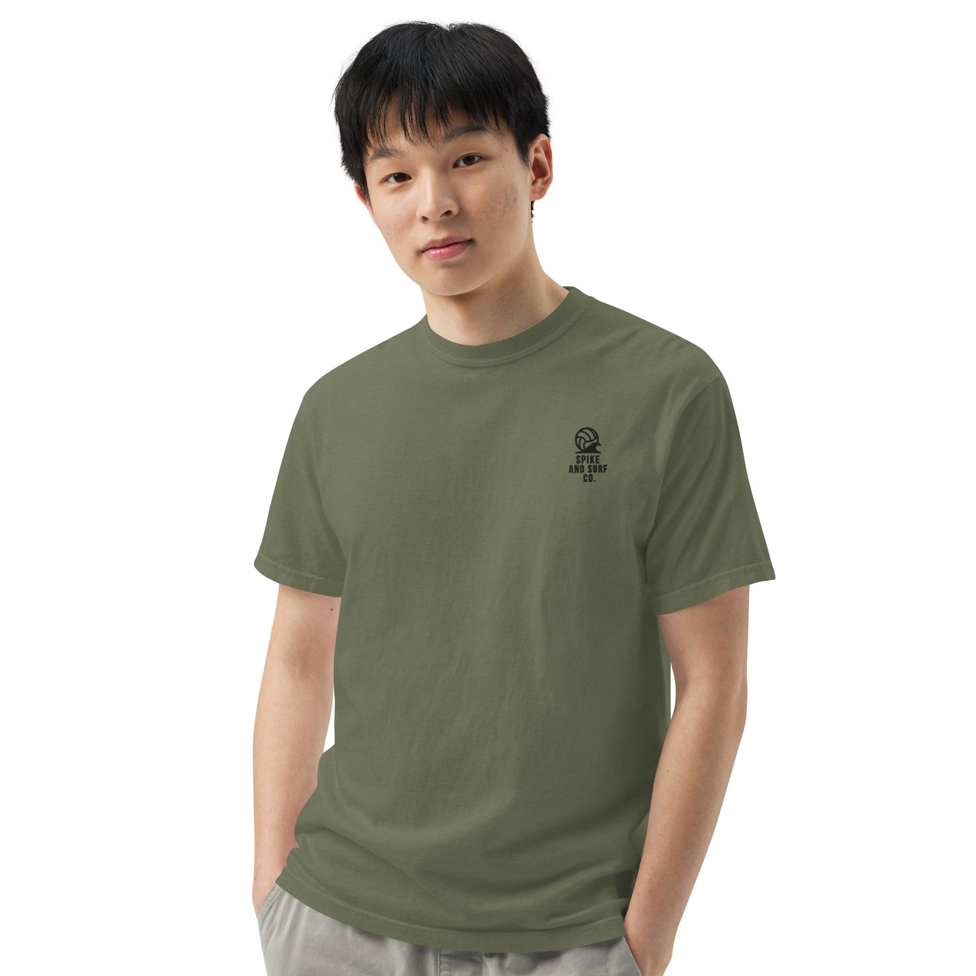 Spike & Surf Co. Embroidered Heavyweight Tee (minimalist version) - Sage