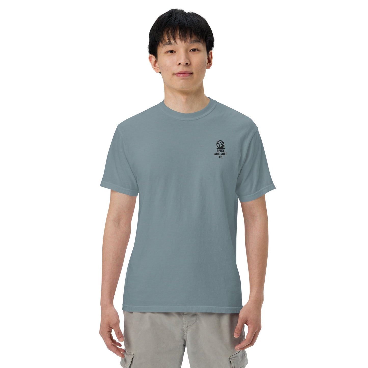 Spike & Surf Co. Embroidered Heavyweight Tee (minimalist version) - Ice Blue