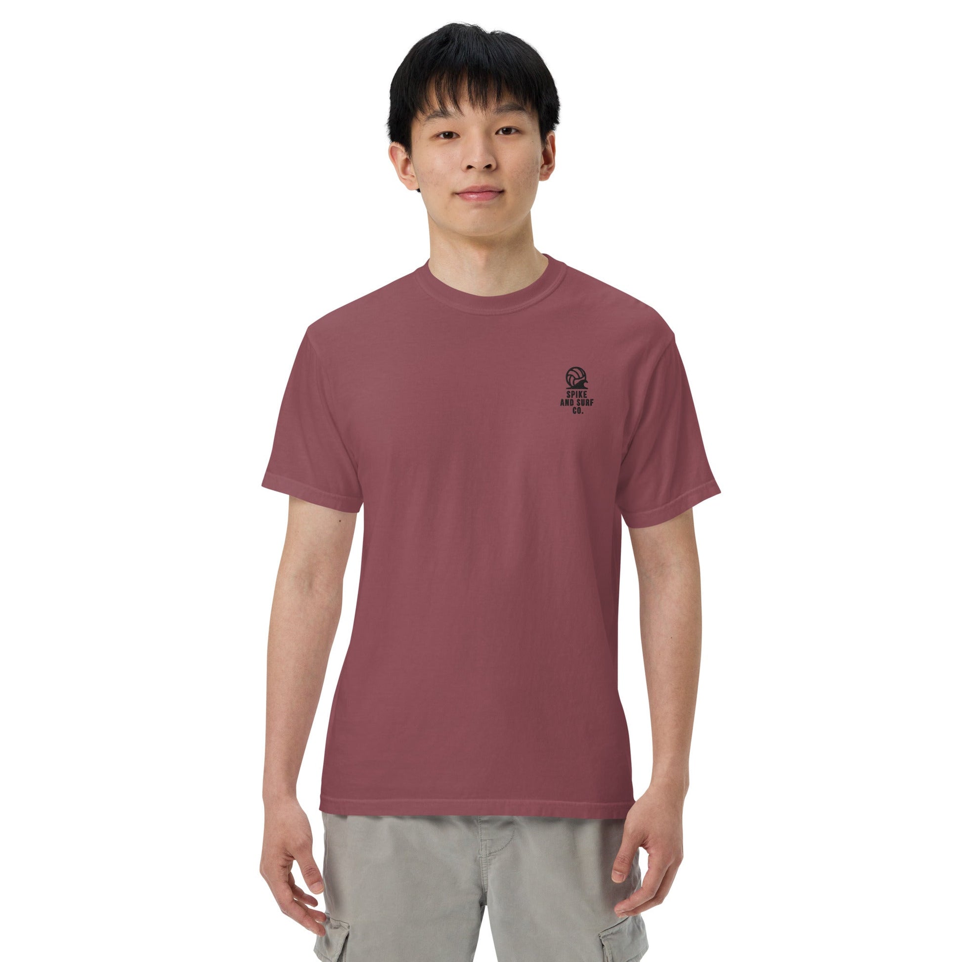 Spike & Surf Co. Embroidered Heavyweight Tee (minimalist version) - Brick