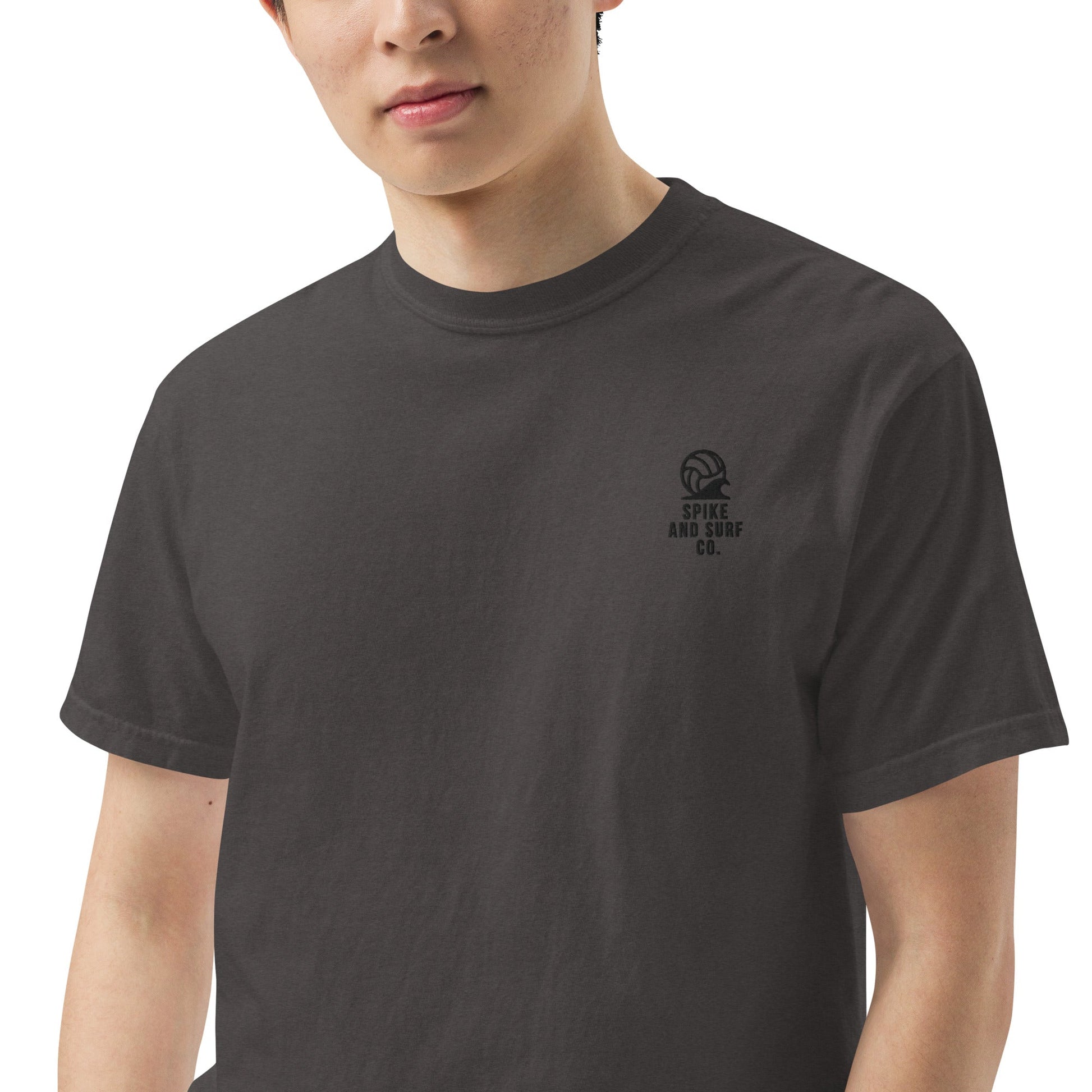 Spike & Surf Co. Embroidered Heavyweight Tee (minimalist version) - Graphite