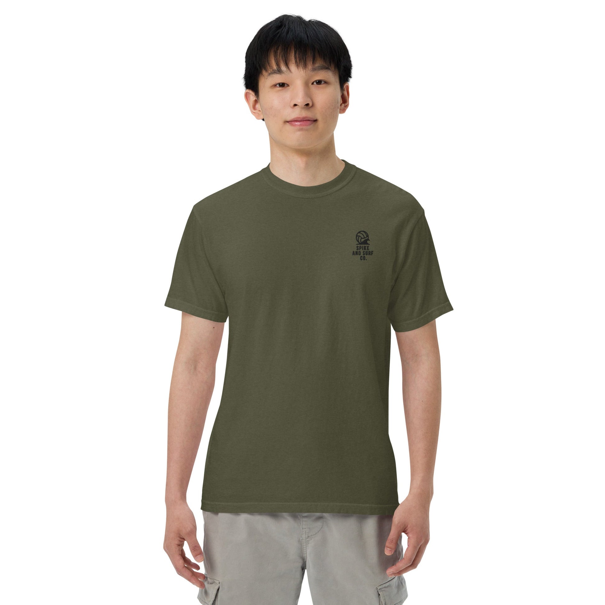 Spike & Surf Co. Embroidered Heavyweight Tee (minimalist version) - Sage