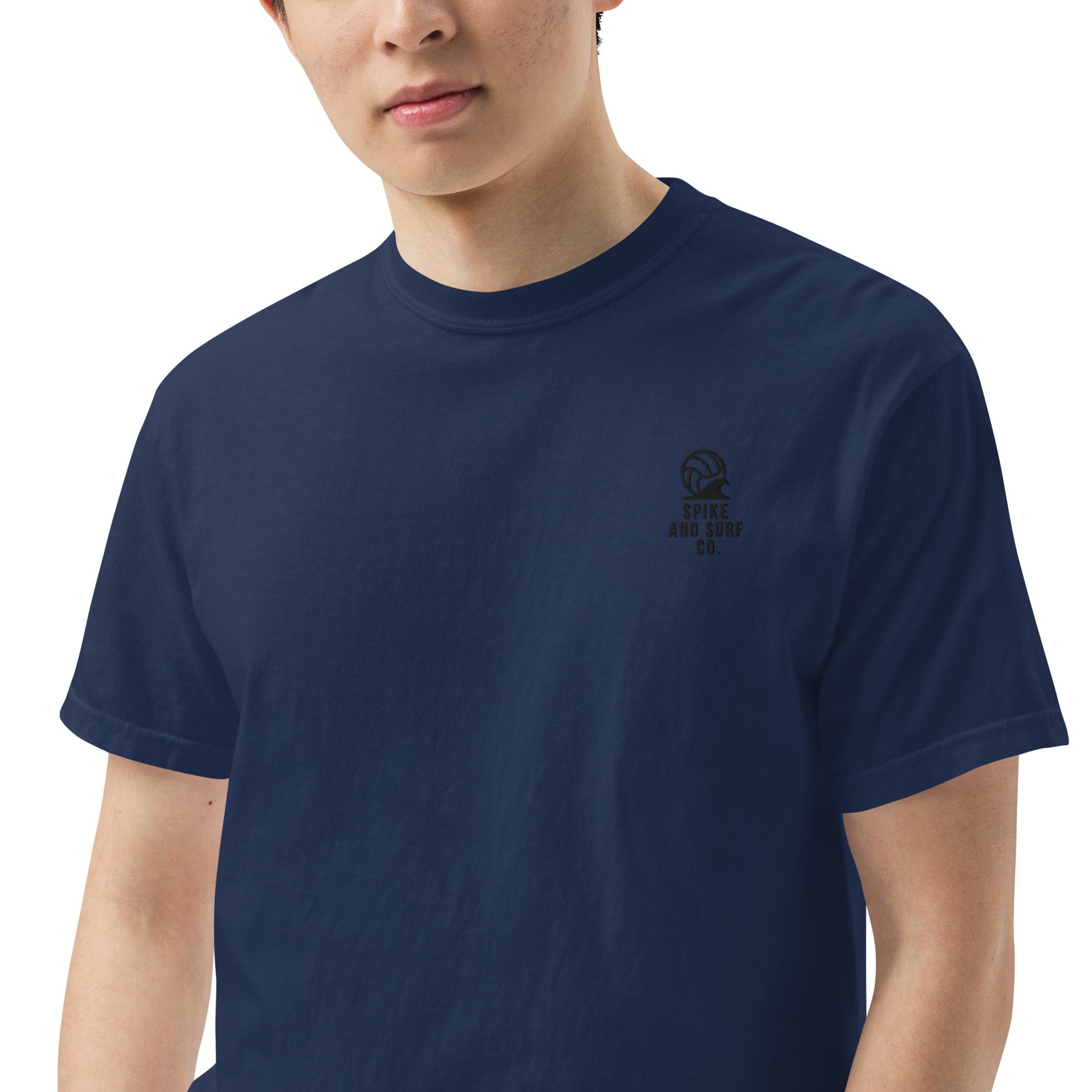 Spike & Surf Co. Embroidered Heavyweight Tee (minimalist version) - True Navy