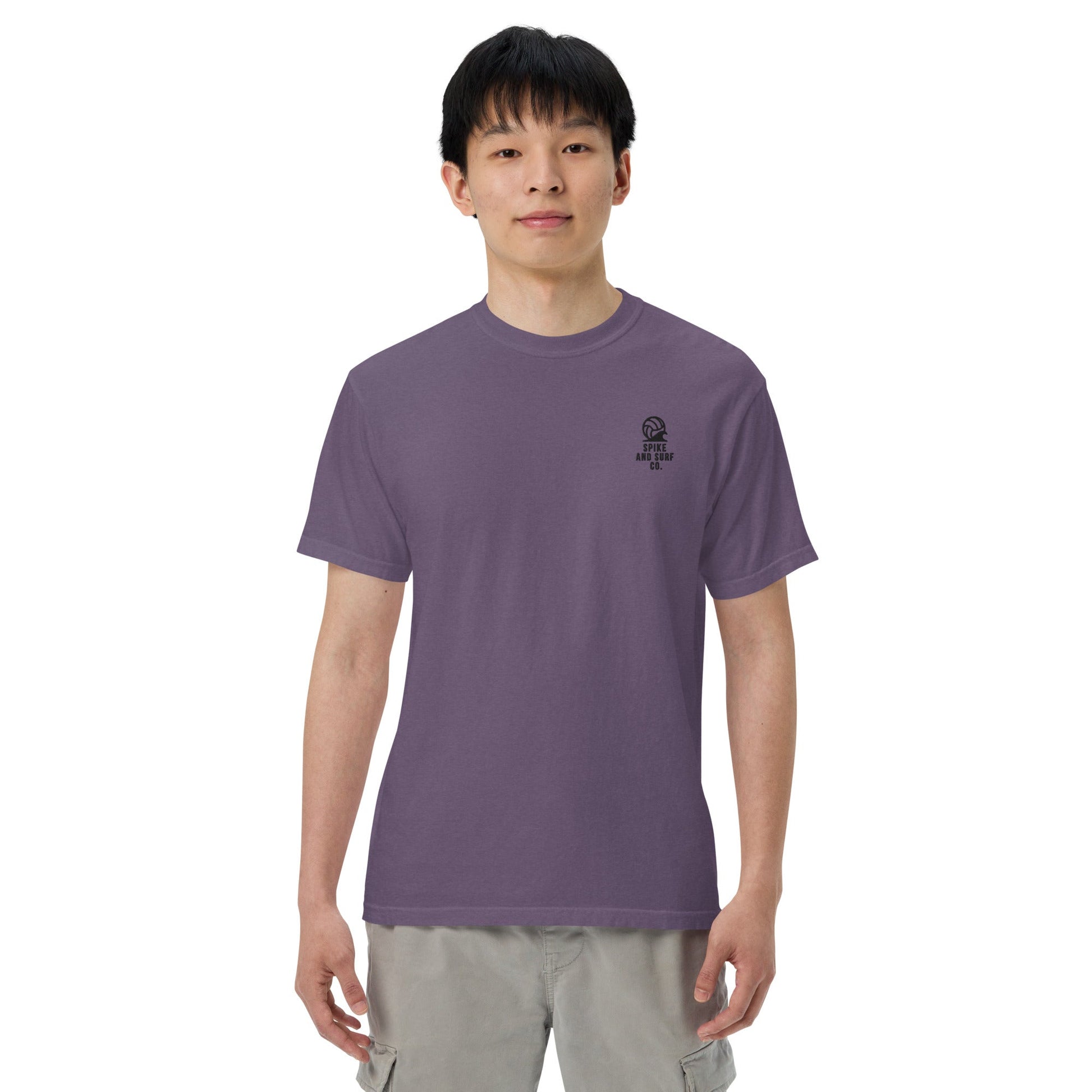 Spike & Surf Co. Embroidered Heavyweight Tee (minimalist version) - Grape