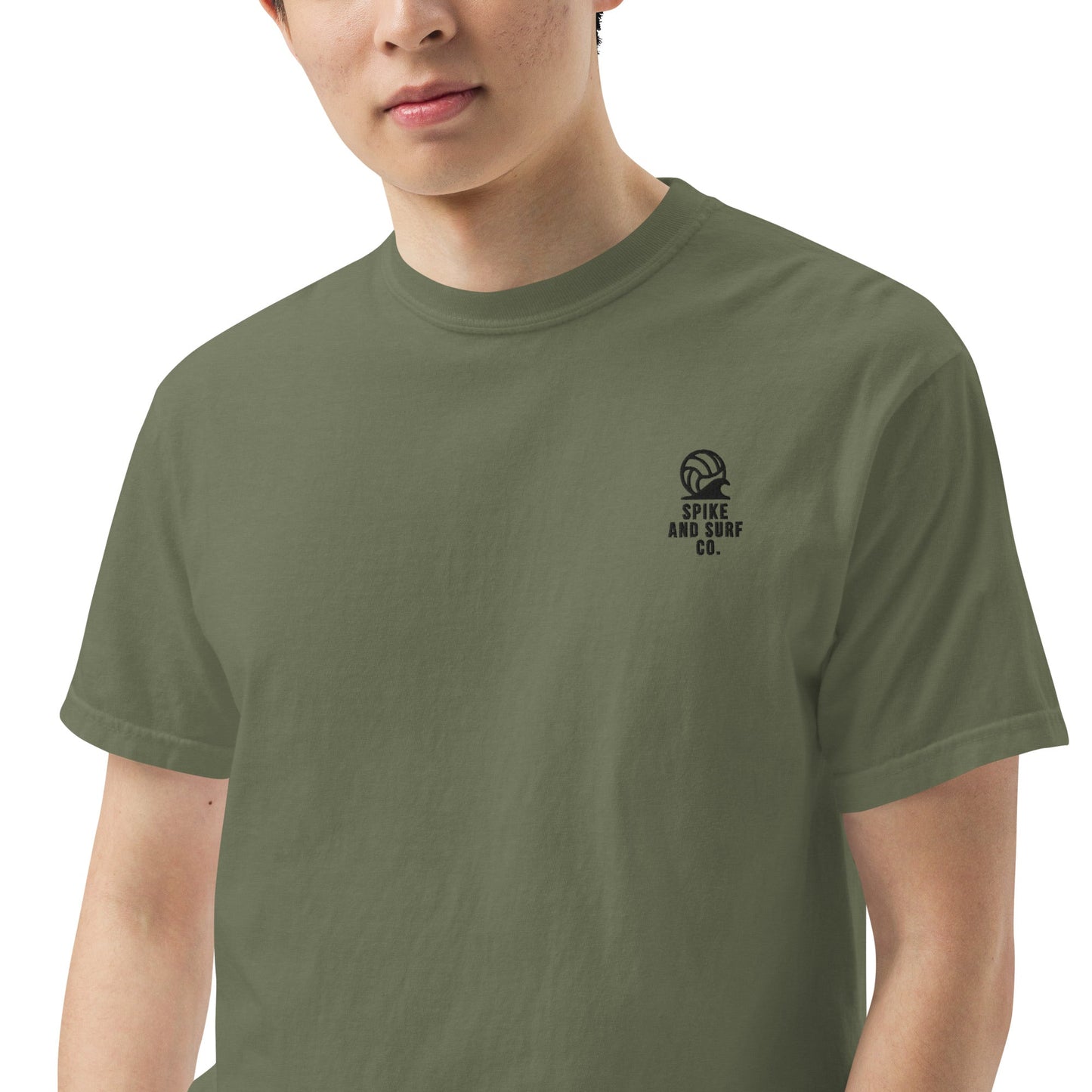 Spike & Surf Co. Embroidered Heavyweight Tee (minimalist version) - Sage