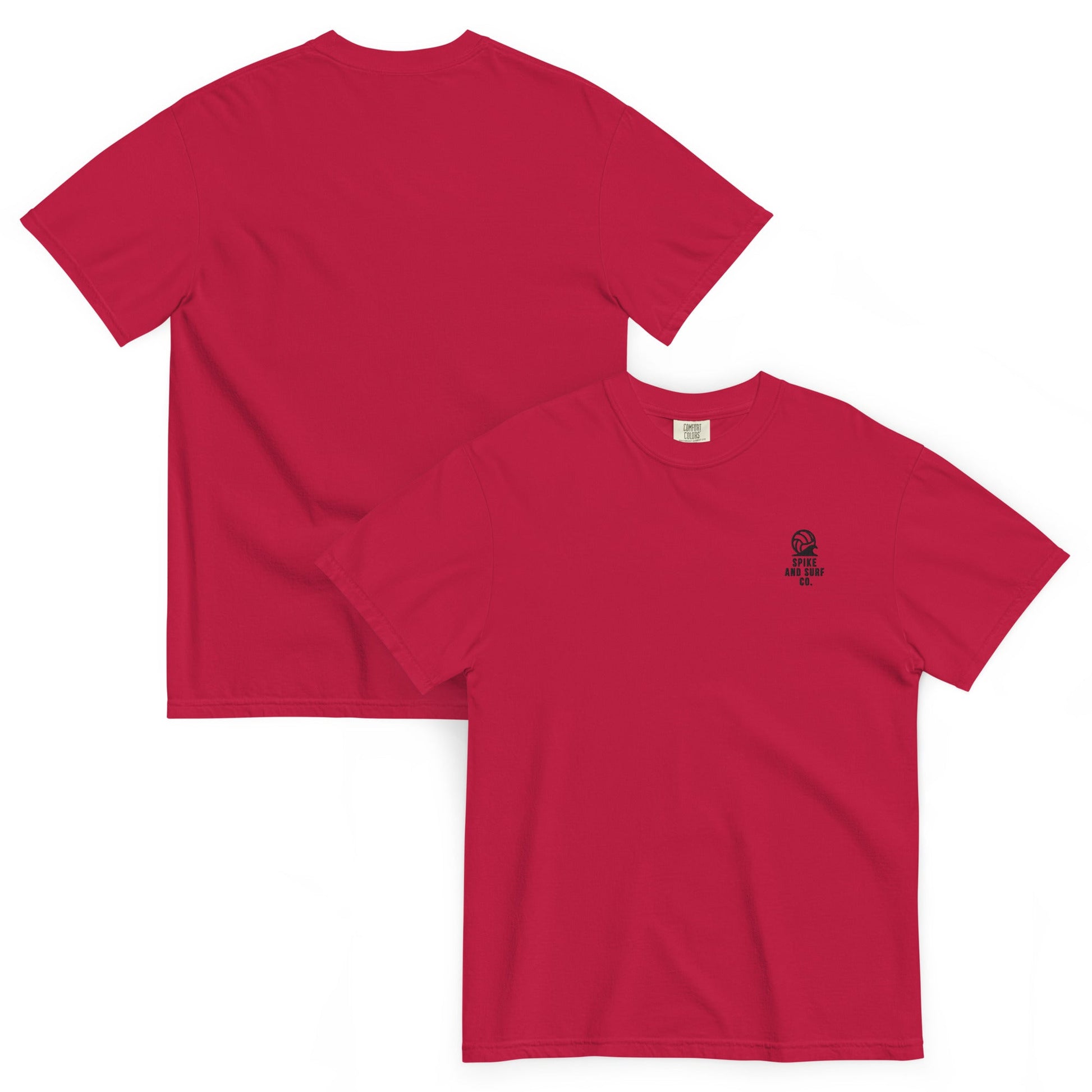 Spike & Surf Co. Embroidered Heavyweight Tee (minimalist version) - Red