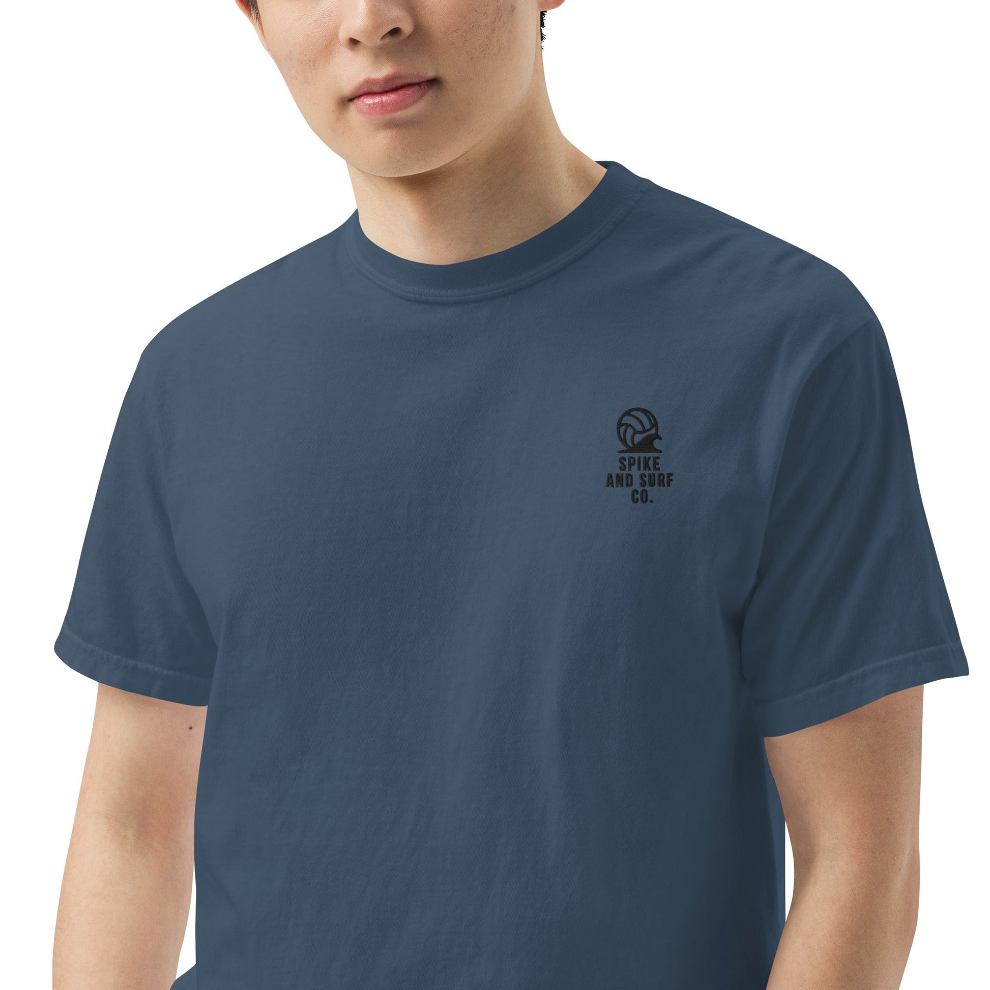 Spike & Surf Co. Embroidered Heavyweight Tee (minimalist version) - Midnight