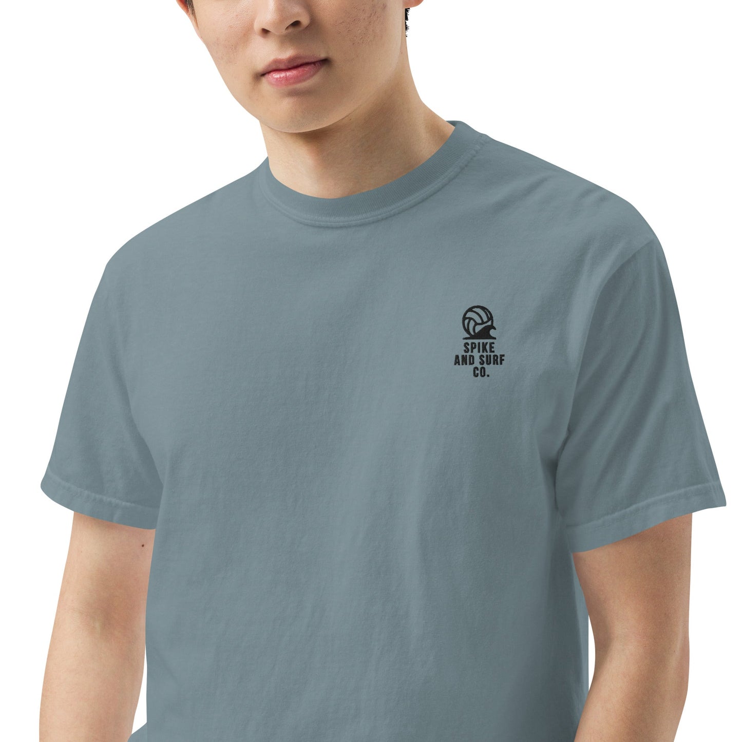 Spike & Surf Co. Embroidered Heavyweight Tee (minimalist version) - Ice Blue