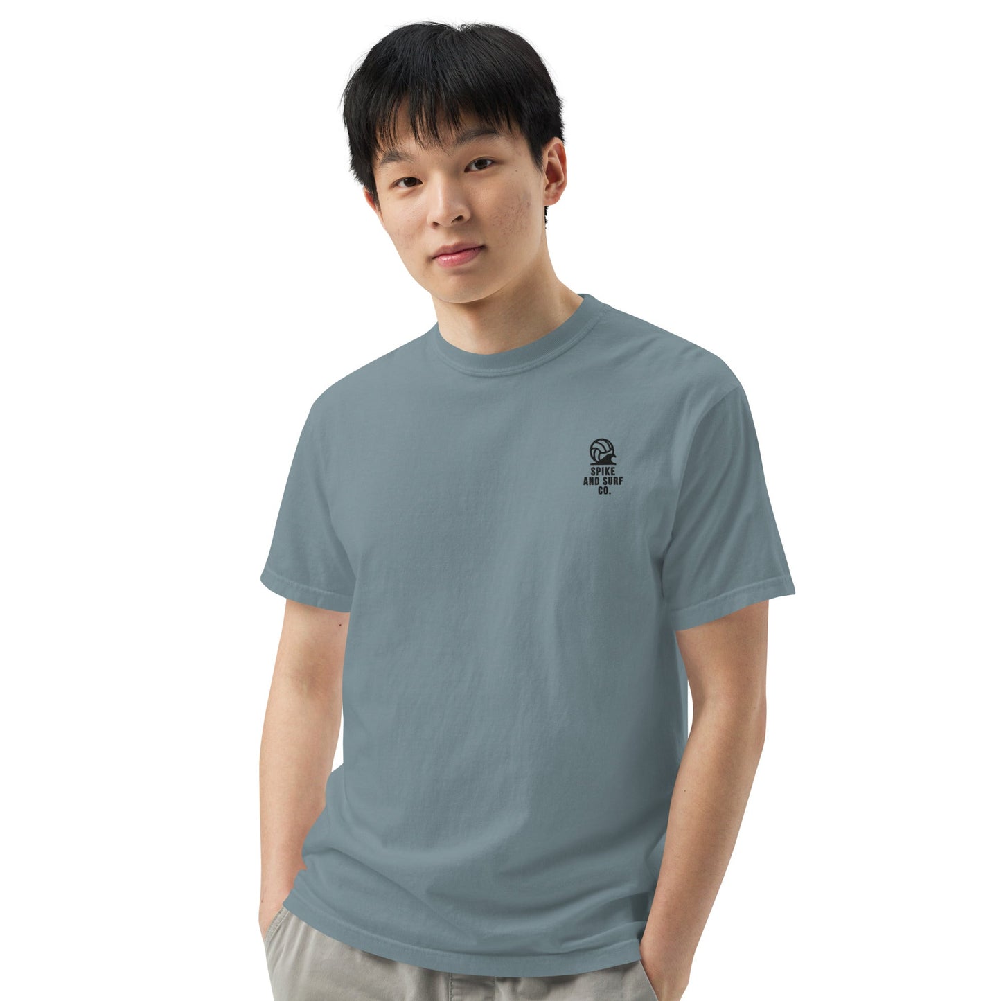Spike & Surf Co. Embroidered Heavyweight Tee (minimalist version) - Ice Blue