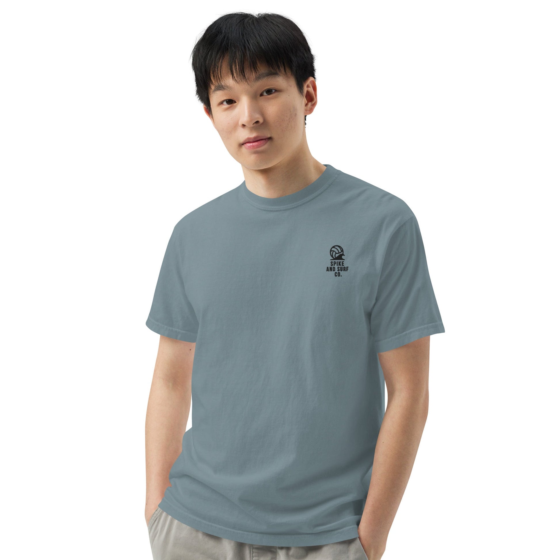 Spike & Surf Co. Embroidered Heavyweight Tee (minimalist version) - Ice Blue