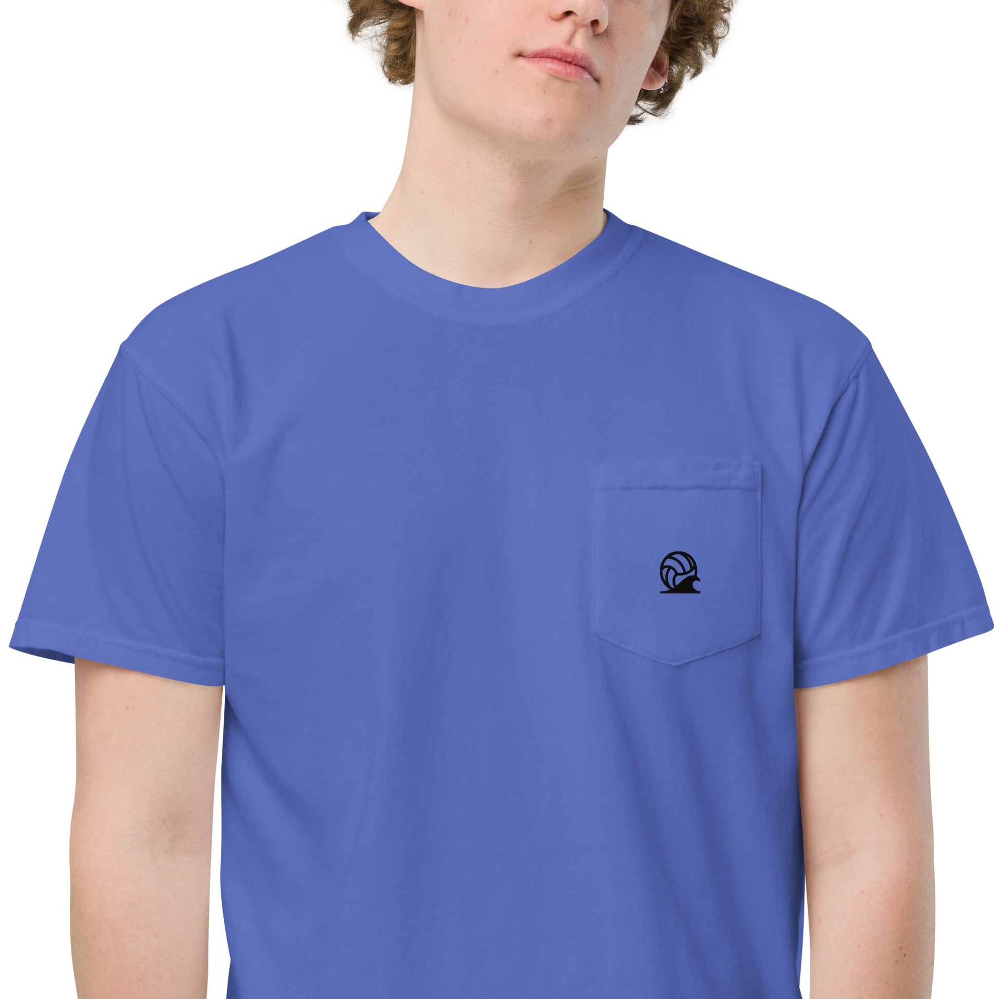 Spike & Surf Co. Garment - Dyed Pocket Tee - Flo Blue