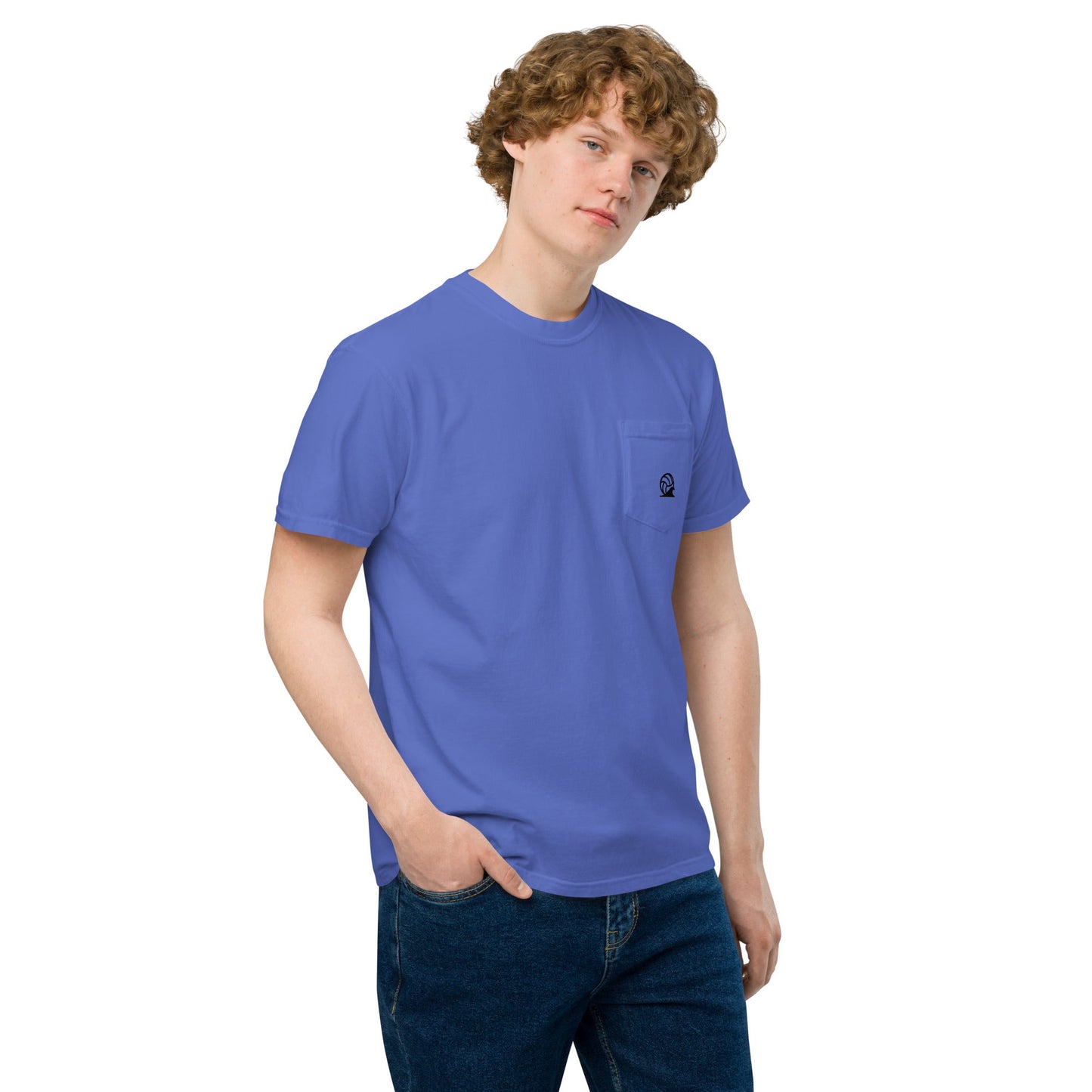 Spike & Surf Co. Garment - Dyed Pocket Tee - Flo Blue