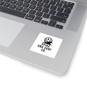 Spike & Surf Co Pickleball Wave Logo Square Sticker | Minimal Vinyl Decal - Spike and Surf Co
