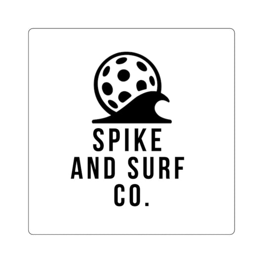 Spike & Surf Co Pickleball Wave Logo Square Sticker | Minimal Vinyl Decal - Spike and Surf Co