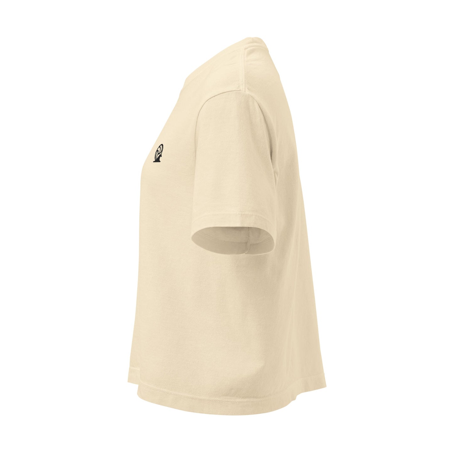 Spike & Surf Co. Women’s Heavyweight Embroidered Boxy Tee - Ivory