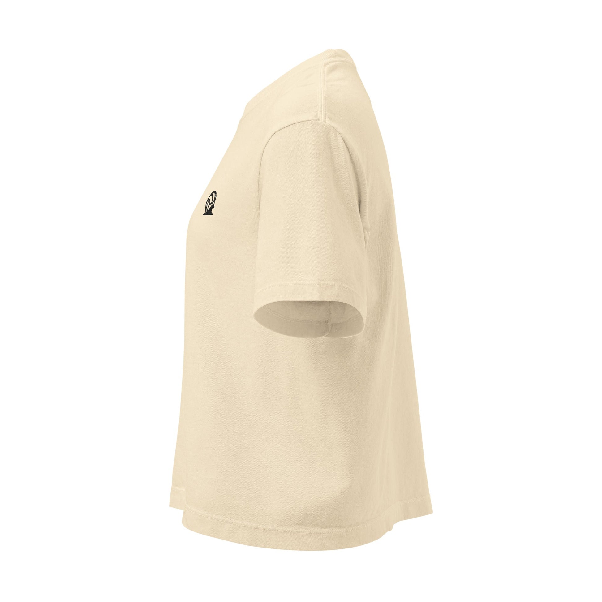 Spike & Surf Co. Women’s Heavyweight Embroidered Boxy Tee - Ivory