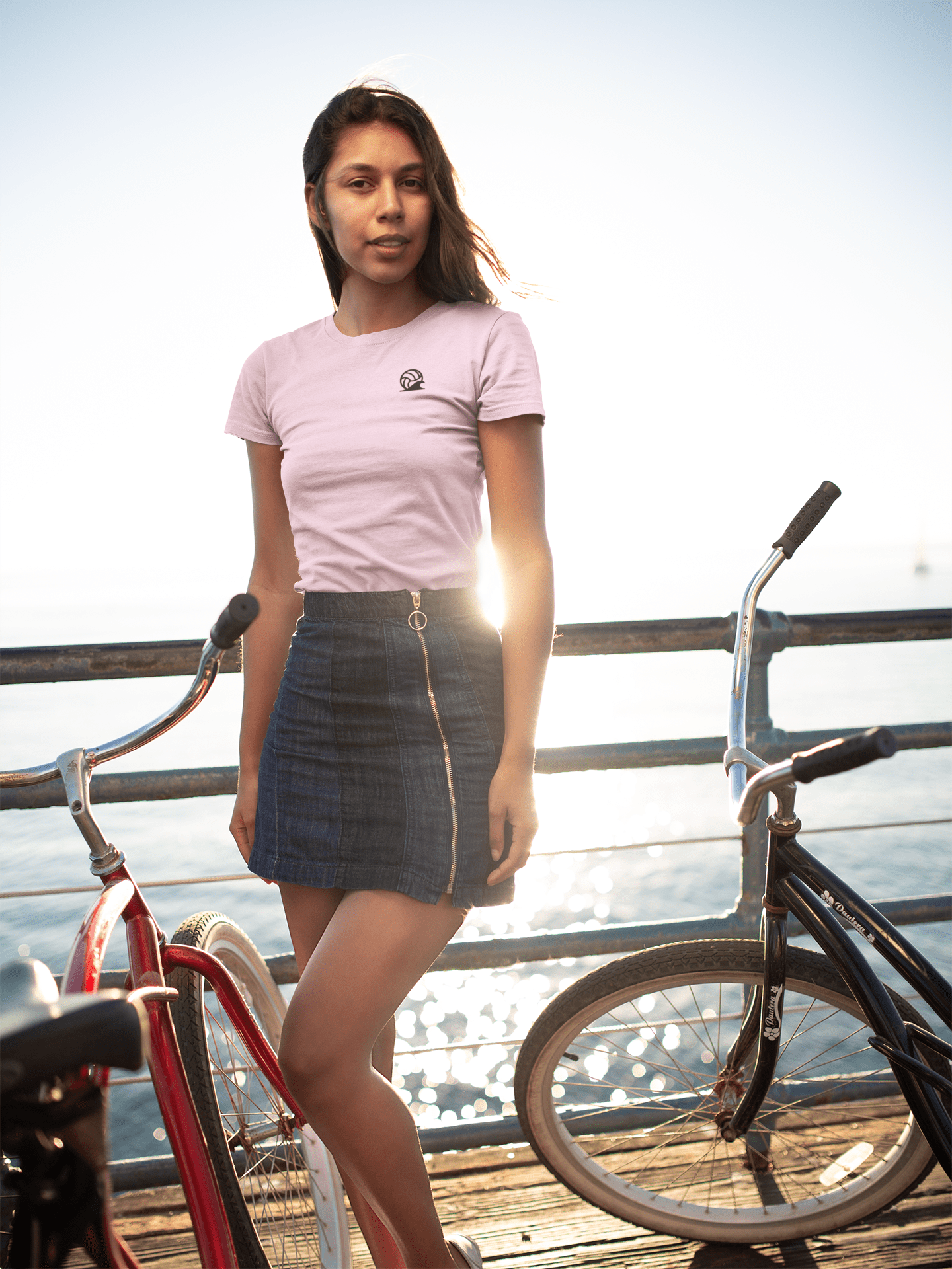 Spike & Surf Co. Women’s Heavyweight Embroidered Boxy Tee - Orchid