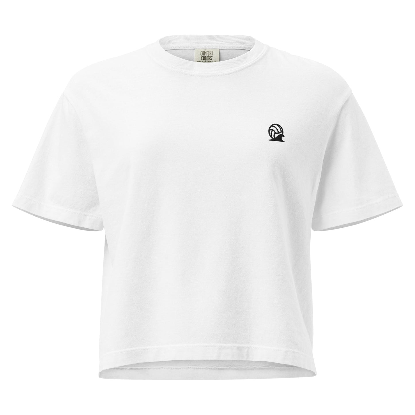 Spike & Surf Co. Women’s Heavyweight Embroidered Boxy Tee - White