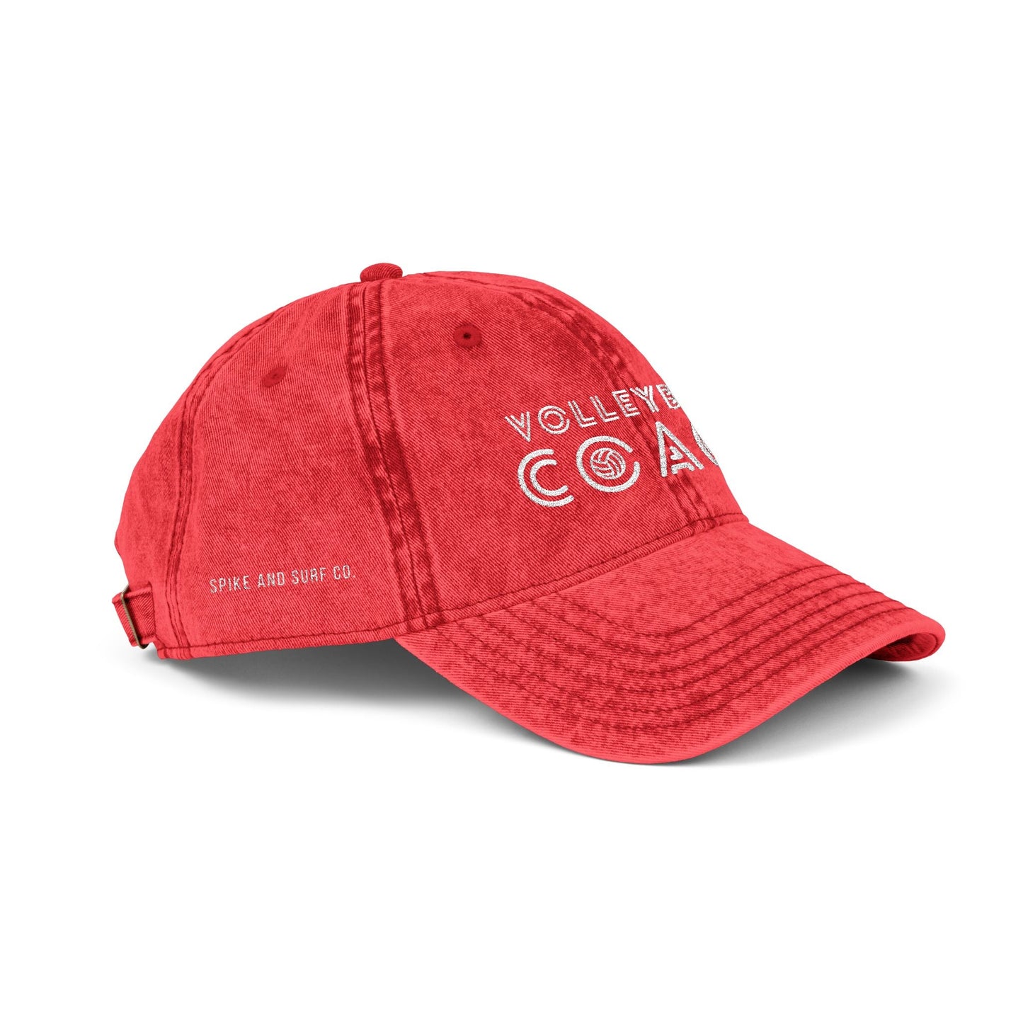 Volleyball Coach Vintage Dad Cap - Distressed Embroidered Hat – Spike & Surf Co. - Spike and Surf Co