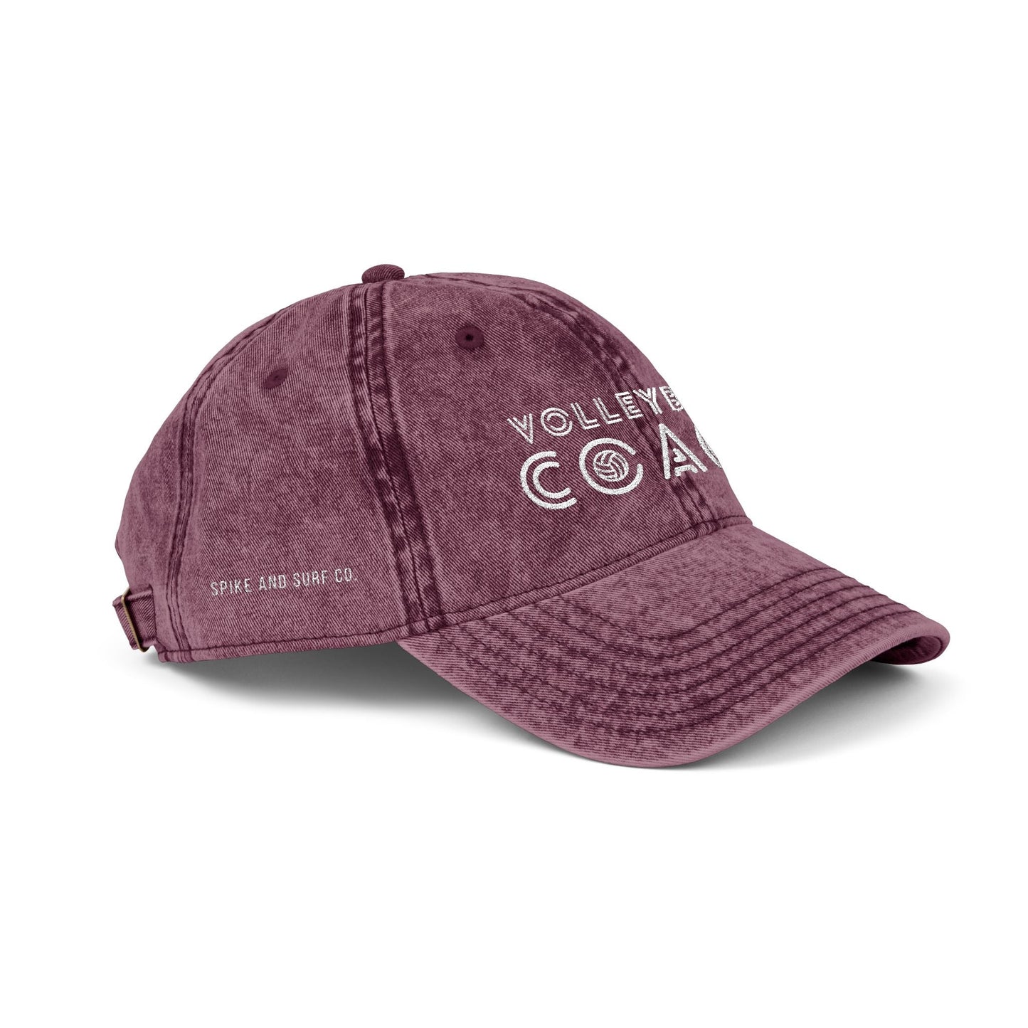 Volleyball Coach Vintage Dad Cap - Distressed Embroidered Hat – Spike & Surf Co. - Spike and Surf Co