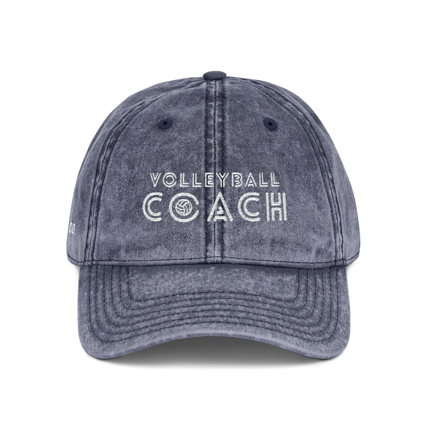 Volleyball Coach Vintage Dad Cap - Distressed Embroidered Hat – Spike & Surf Co. - Spike and Surf Co