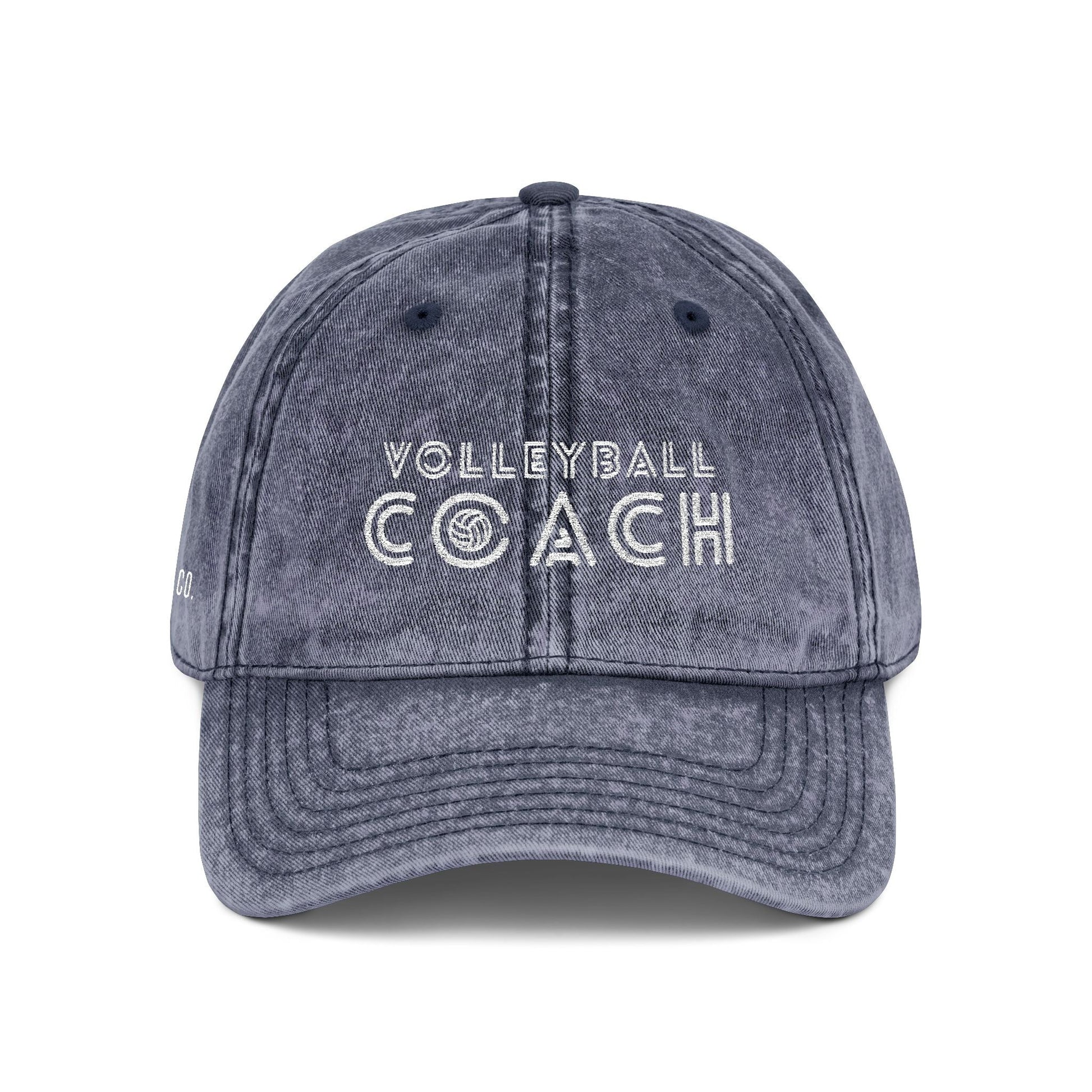 Volleyball Coach Vintage Dad Cap - Distressed Embroidered Hat – Spike & Surf Co. - Spike and Surf Co